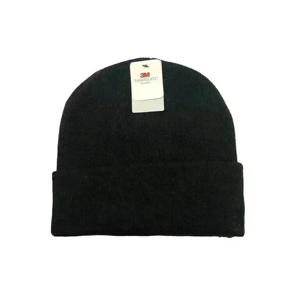 Men's West Loop Double Layer Beanie Hat one size fits all Black Thinsulate - Picture 1 of 4